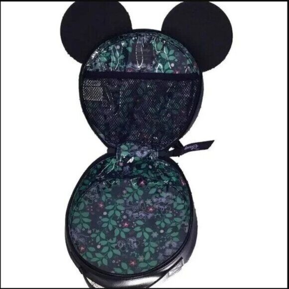 Vera Bradley Disney Mickey Minnie Mouse Cosmetic Bag Ears Carry Bag NWT - Picture 3 of 4